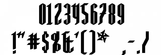 AngloYsgarth Bold Font OTHER CHARS