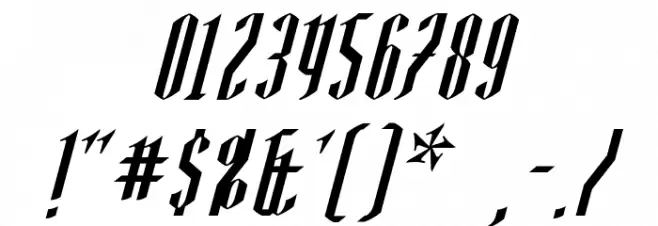AngloYsgarth Italic Font OTHER CHARS