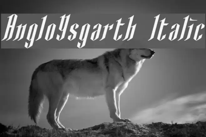 AngloYsgarth Italic Font examples
