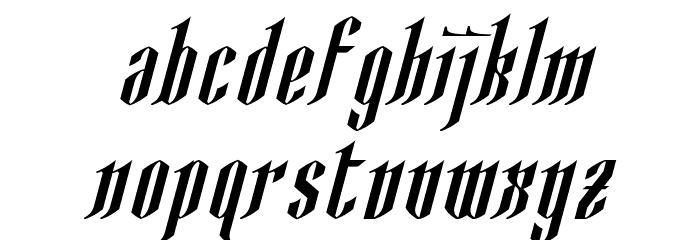 AngloYsgarth Italic Font LOWERCASE