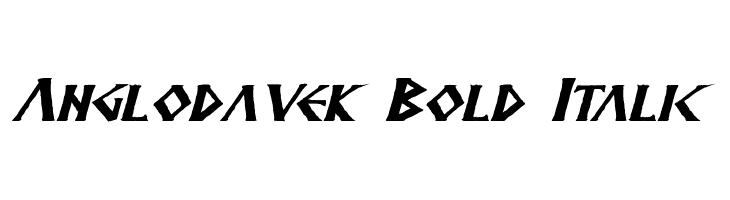 Anglodavek Bold Italic  Free Fonts Download