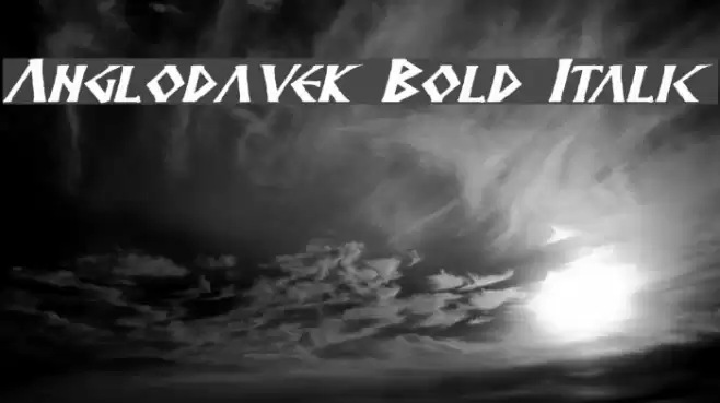 Anglodavek Bold Italic Font examples