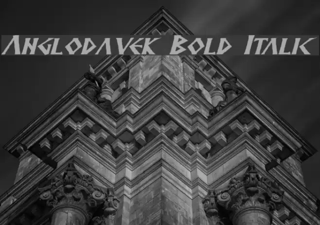 Anglodavek Bold Italic Font examples