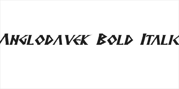 Anglodavek Bold Italic Logo