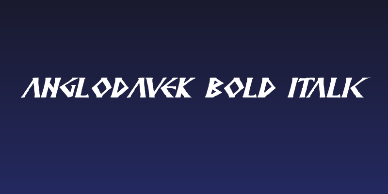 Anglodavek Bold Italic Social Header