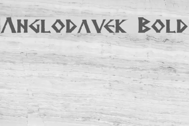 Anglodavek Bold Font examples