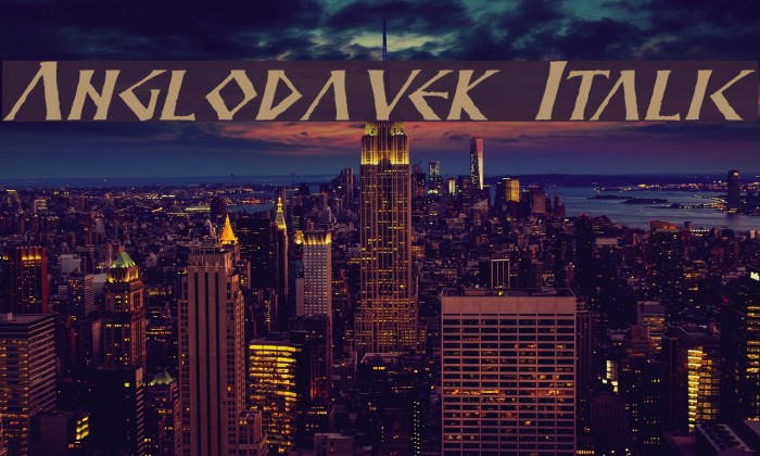 Anglodavek Italic Example 1