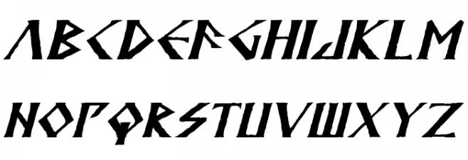 Anglodavek Italic Schriftart Kleinbuchstaben