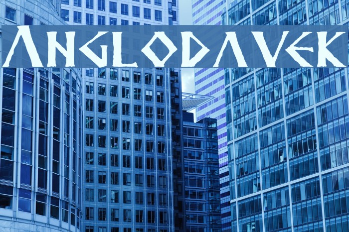 Anglodavek Font examples
