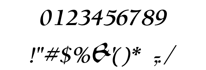 AnglosaxOblique Font OTHER CHARS