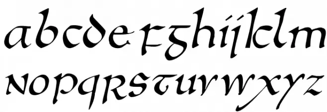 AnglosaxOblique फ़ॉन्ट अपरकेस