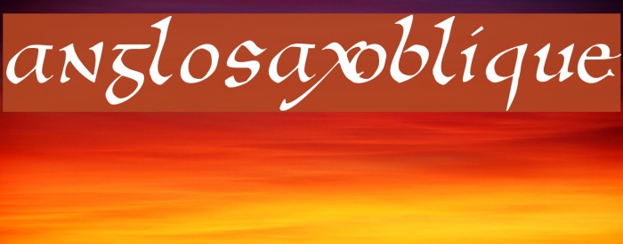 AnglosaxOblique Font examples