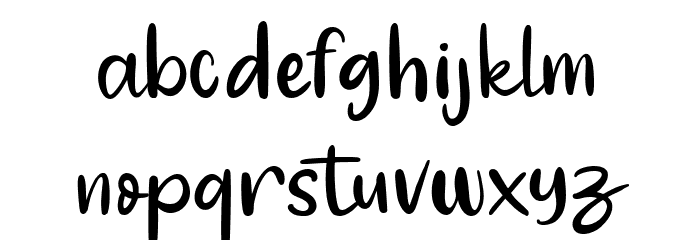 Angola Beach Font LOWERCASE