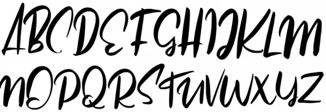 Angolia Font UPPERCASE