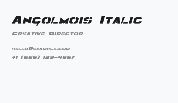 Angolmois Italic Business Card