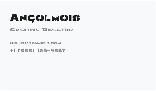 Angolmois Business Card