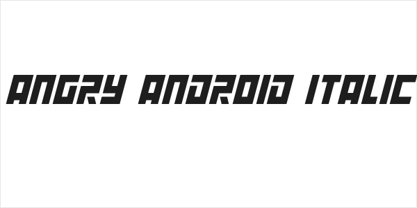 Angry Android Italic Logo