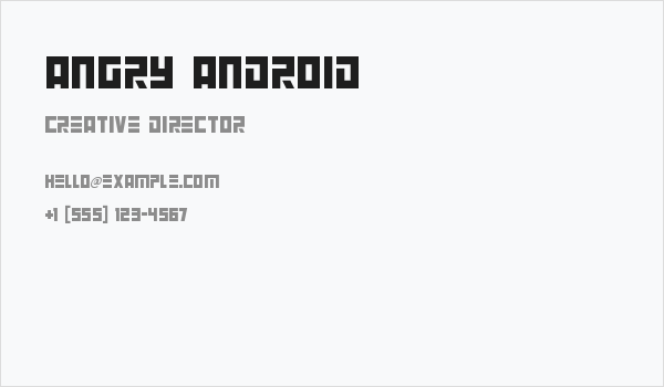 Angry Android Business Card