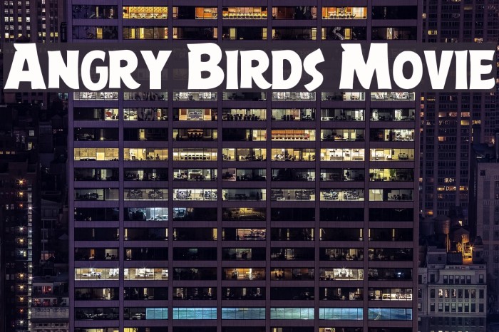 Angry Birds Movie Font examples