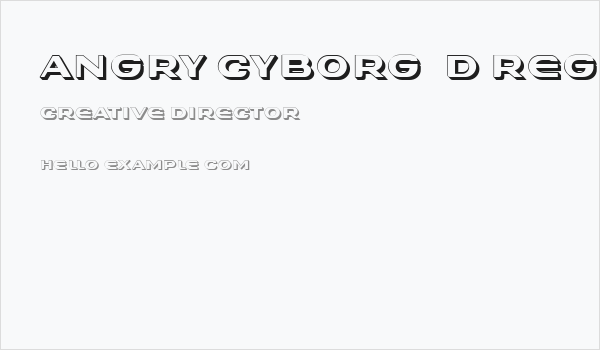 Angry Cyborg 3D Regular Business Card