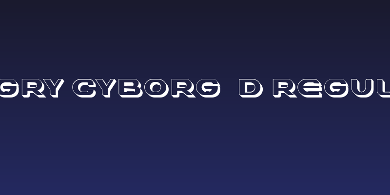 Angry Cyborg 3D Regular Social Header