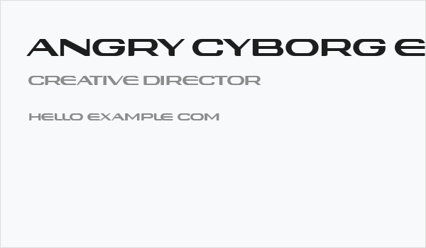 Angry Cyborg Extended Business Card
