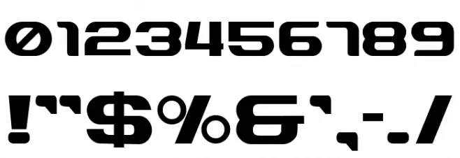 Angry Cyborg Regular Font OTHER CHARS