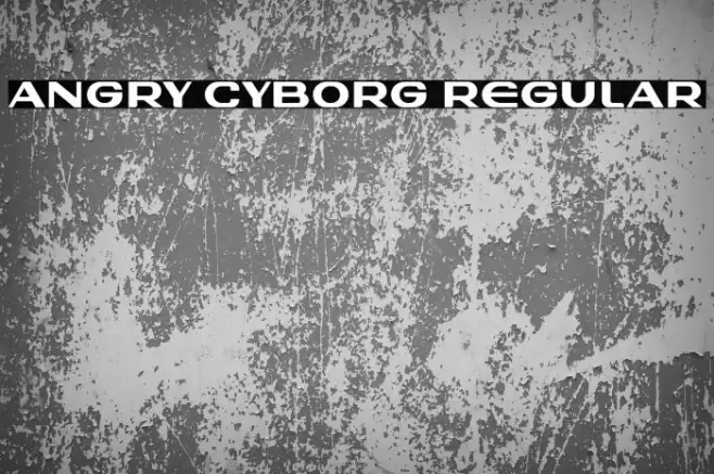 Angry Cyborg Regular Font examples