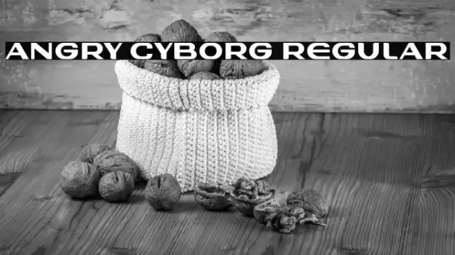Angry Cyborg Regular Font examples