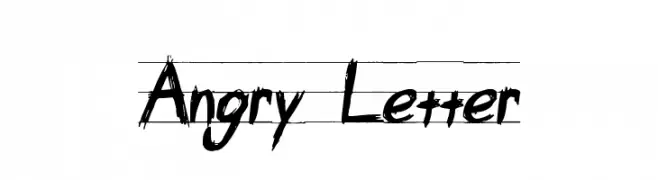 Angry Letter  フリーフォントのダウンロード