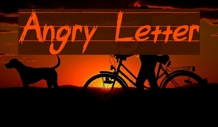 Angry Letter Font examples
