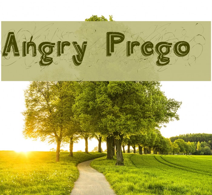 Angry Prego Font examples