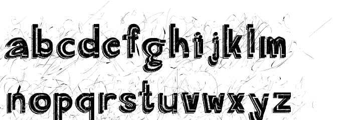 Angry Prego Font LOWERCASE