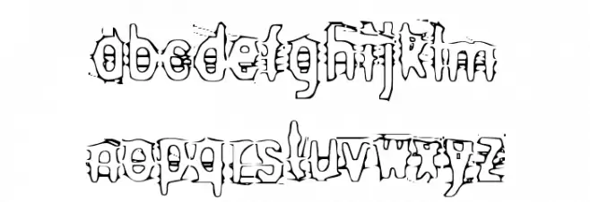 Angry bitch フォント 小文字