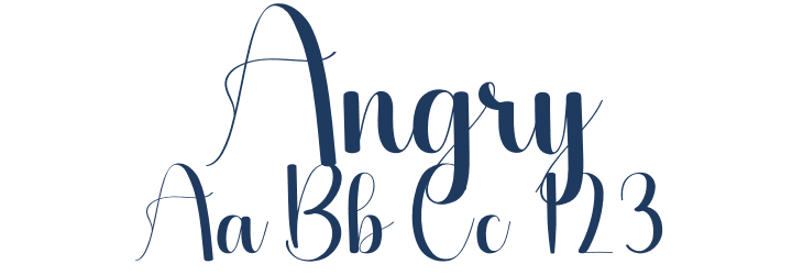 Angry Font Preview