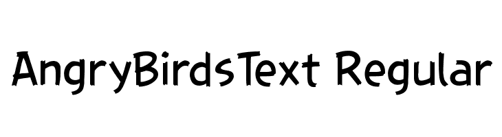 AngryBirdsText Regular Font