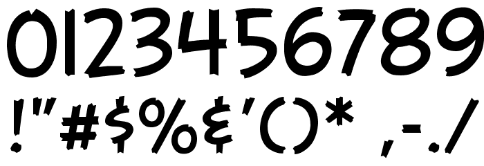 AngryBirdsText Regular Font OTHER CHARS