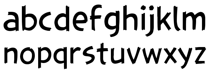 AngryBirdsText Regular Font LOWERCASE