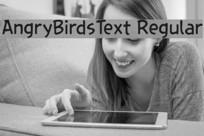 AngryBirdsText Regular Шрифта examples