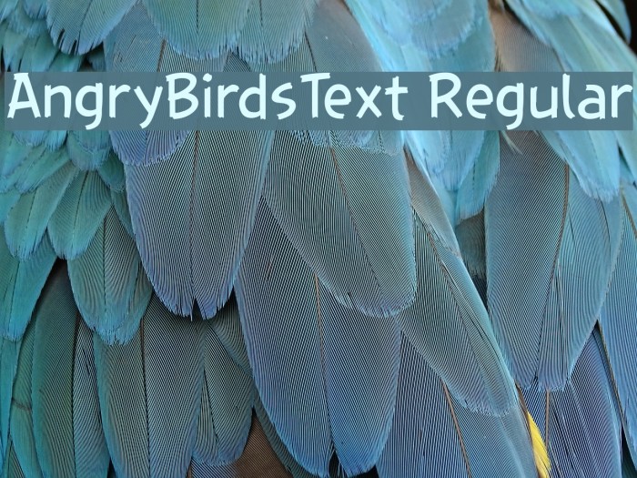AngryBirdsText Regular Font examples