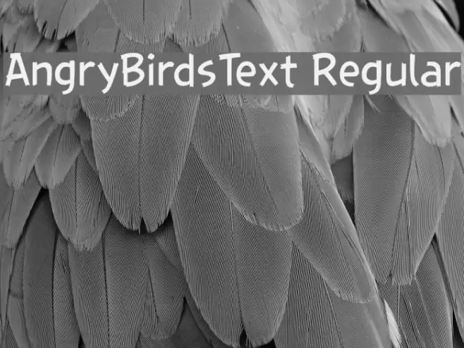 AngryBirdsText Regular Шрифта examples