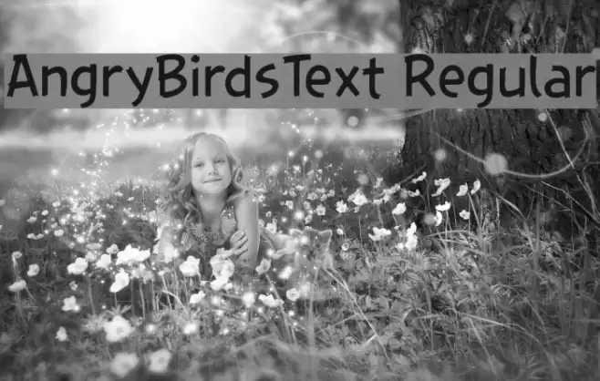AngryBirdsText Regular Font examples