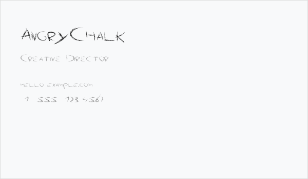 AngryChalk Business Card