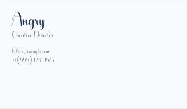 Angry Business Card