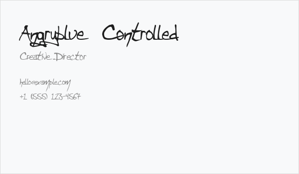 Angryblue  Controlled Business Card