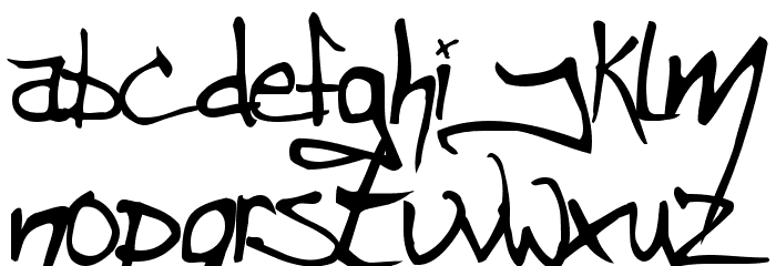 Angryblue Controlled Font LOWERCASE
