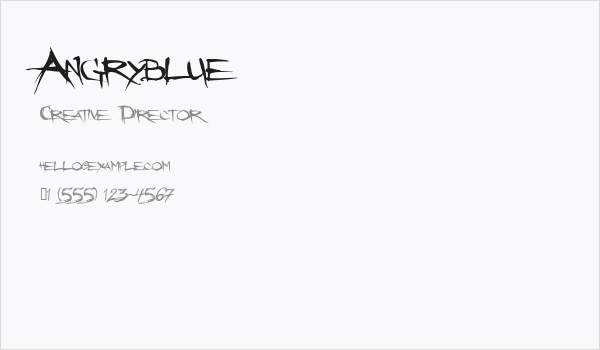 Angryblue Business Card