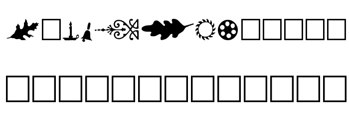 AngstDingbatsOne Font LOWERCASE