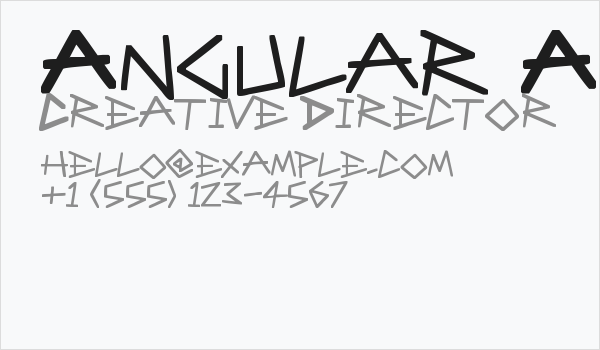 Angular Anarchy Business Card