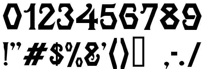 Angular Regular Font OTHER CHARS
